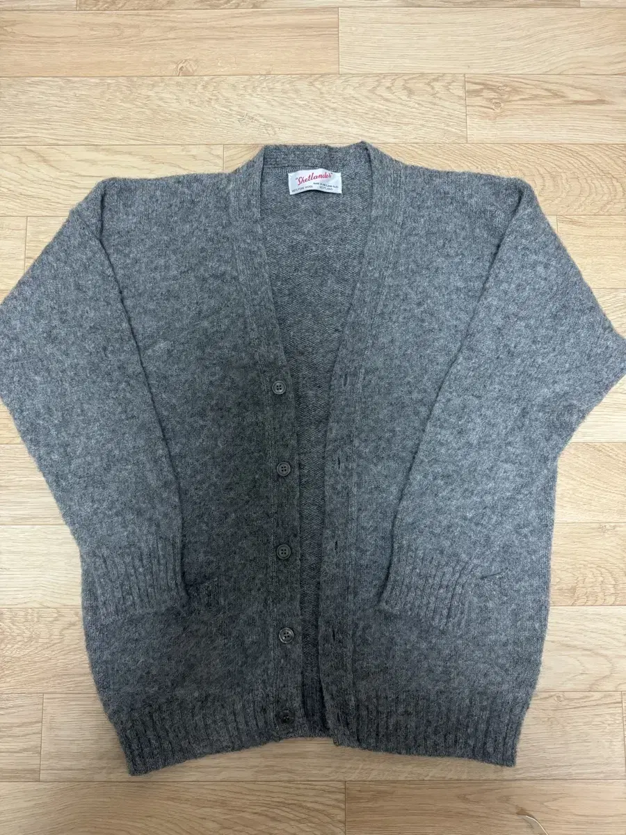 Shuttleander Shaggy Dog Cardigan Grey 42 size