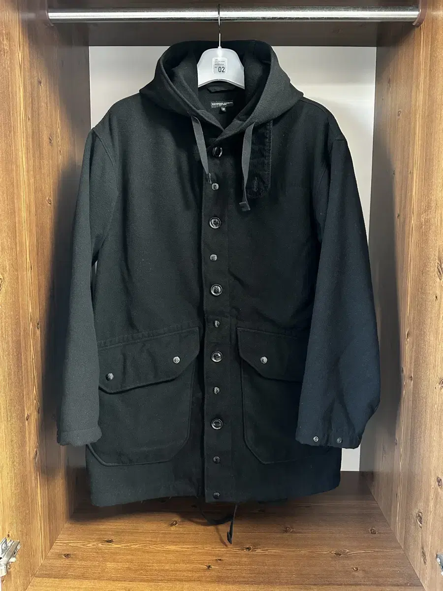 [M] Engineeredgarments Medicine Parka Fauxwool Black