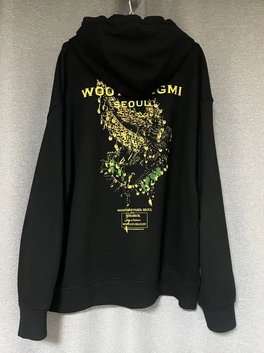 [52] Wooyoung Mi Woo Crown Back Logo Hoodie 23FW