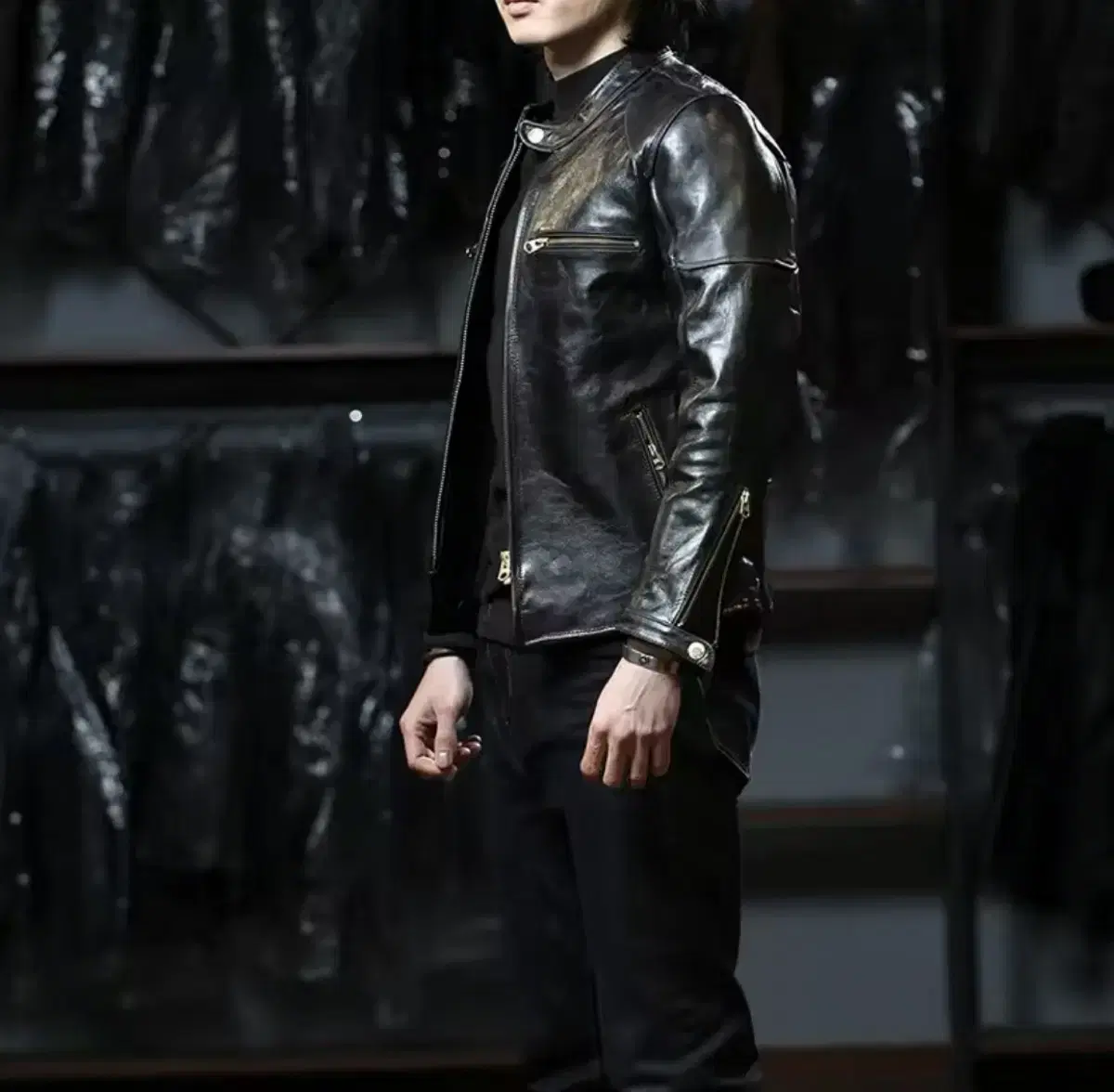 Horsehide leather jacket