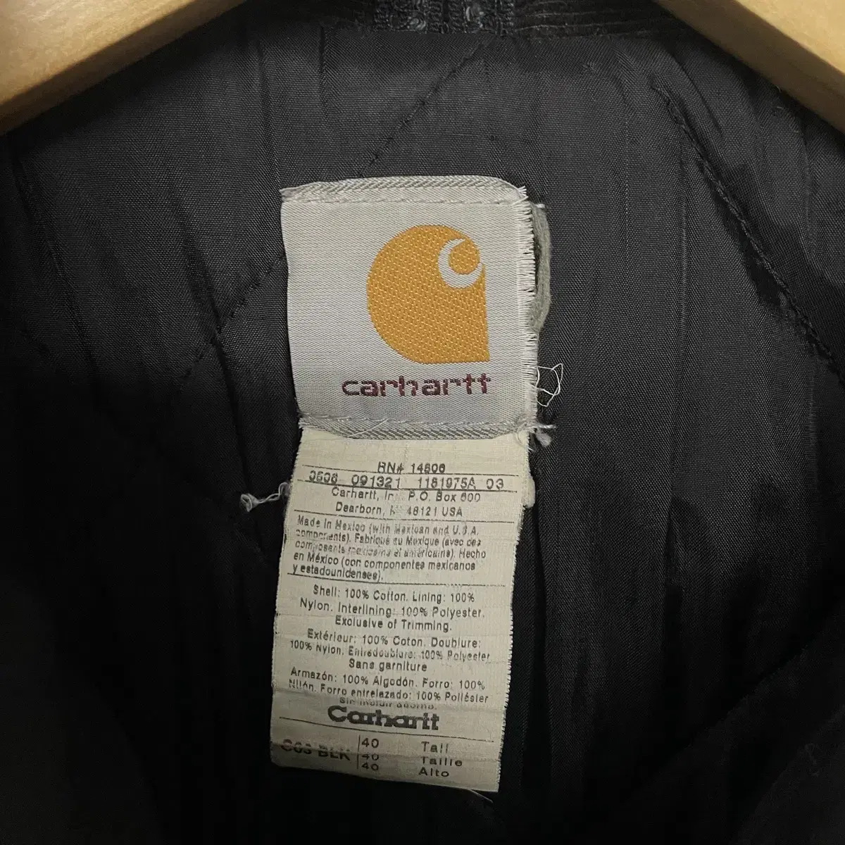 칼하트 Carhartt USA c08 워크 자켓 블랙