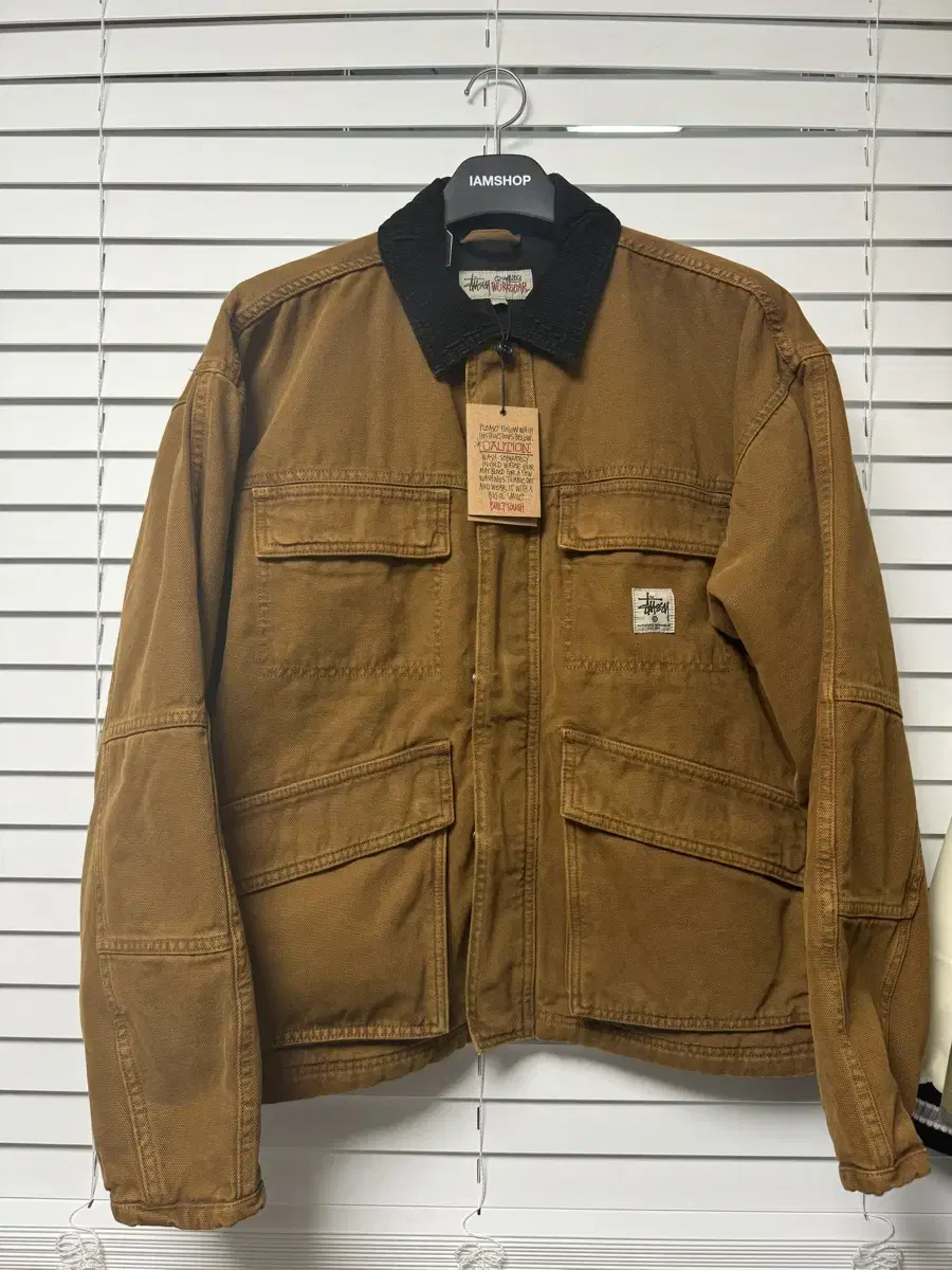 Stussy Washed Canvas Shop Jacket Bronze M