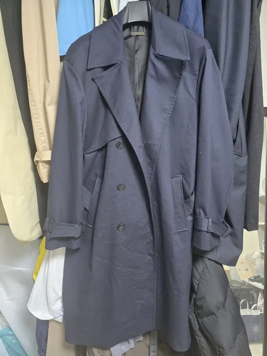 Men's Trench Coat 105 XL Navy