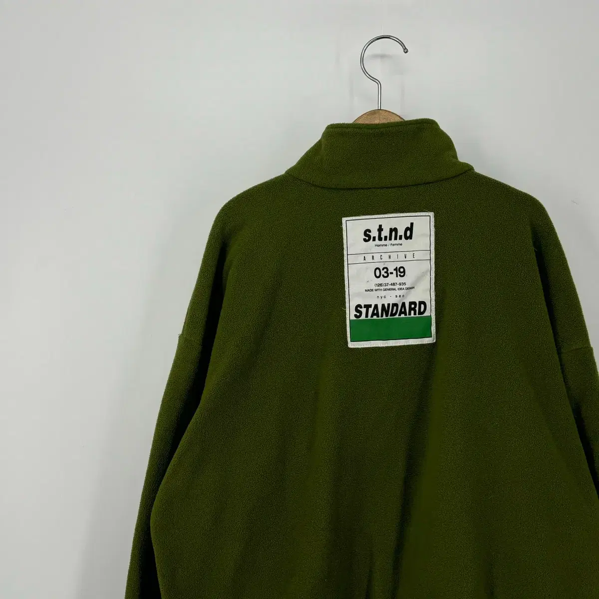 스탠다드 양털 후리스 집업 (L size / GREEN)