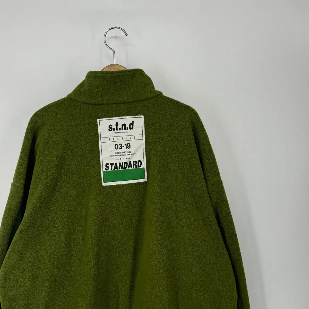 스탠다드 양털 후리스 집업 (L size / GREEN)