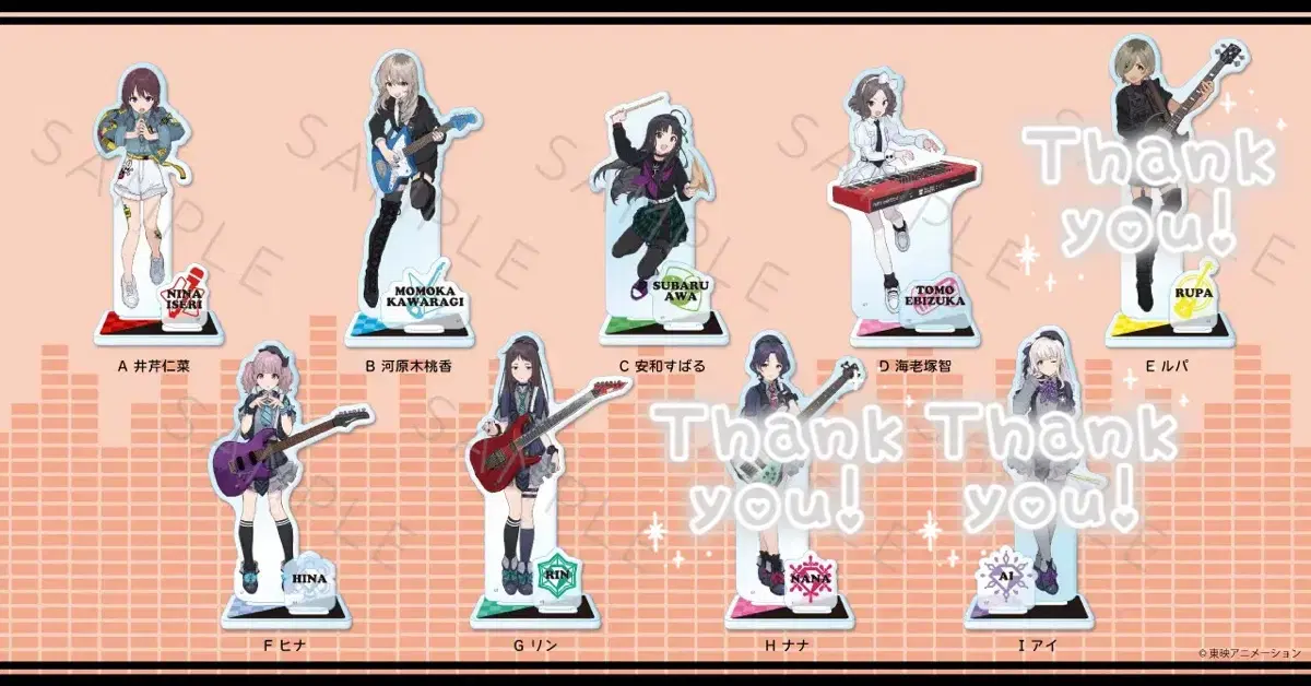 Spot X Girls Band Cry Acrylic Stand Tool GirlBank GirlCra