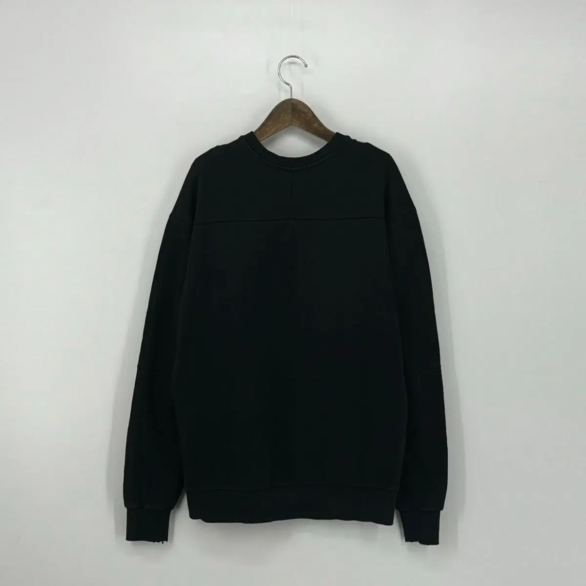 코튼 맨투맨 티셔츠 (S size / BLACK)