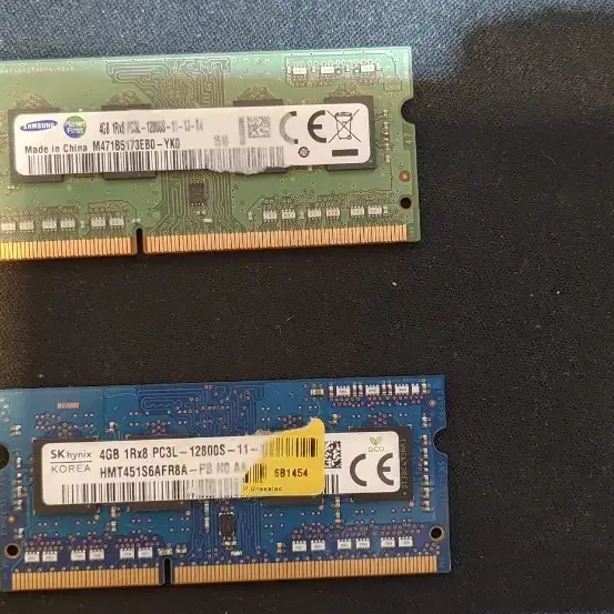 (몇개있음))노트북 램 DDR3 4G  pc3L 12800s  저전력