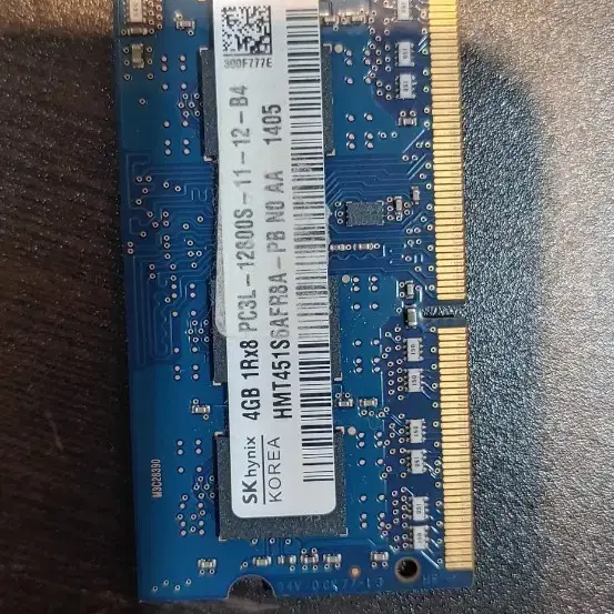 (몇개있음))노트북 램 DDR3 4G  12800s 저전력