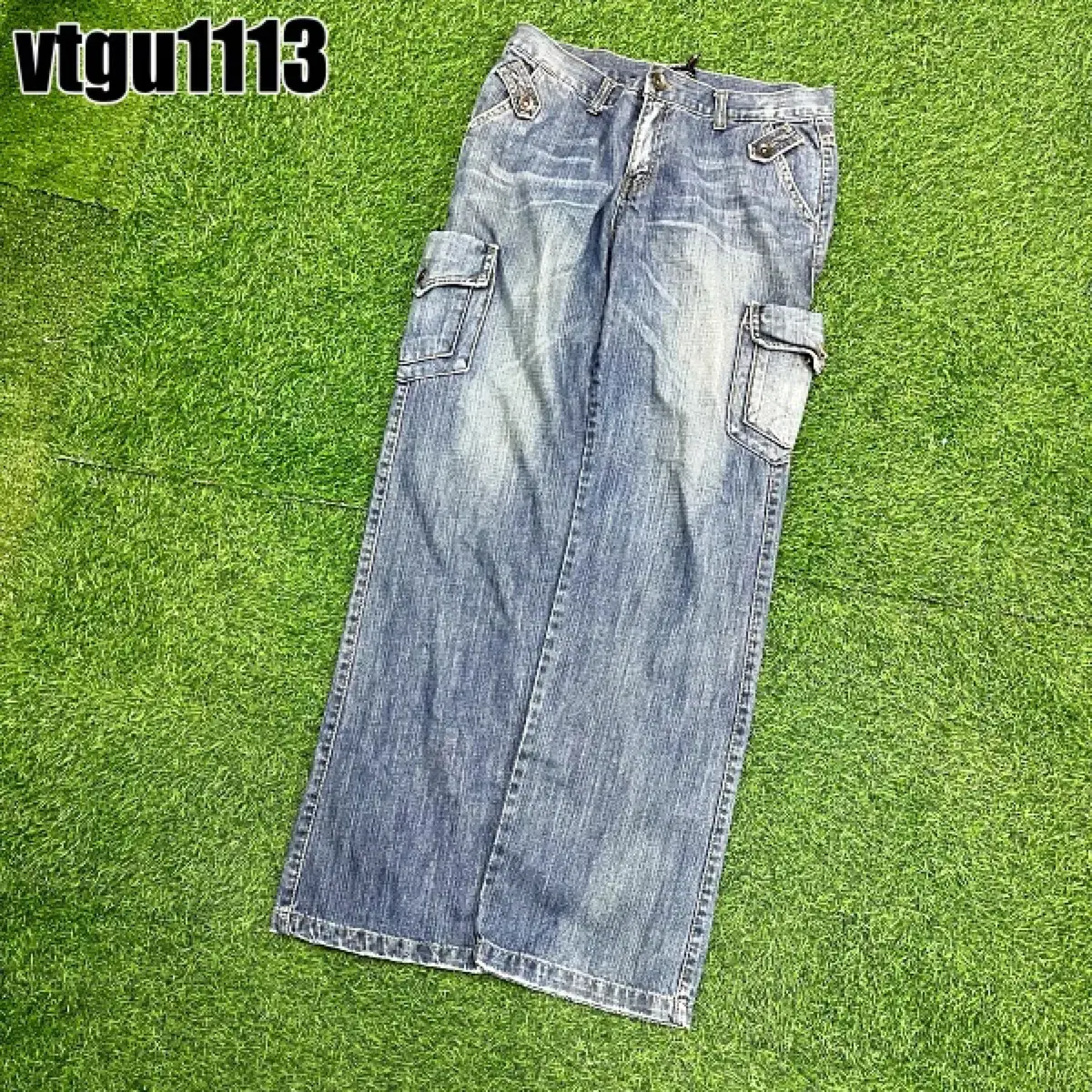 Vintage Denim Cargo Pants 32