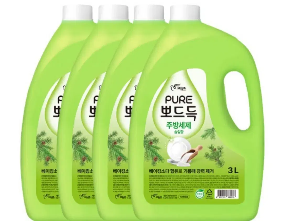 피죤 섬유유연제 3100ml 4개