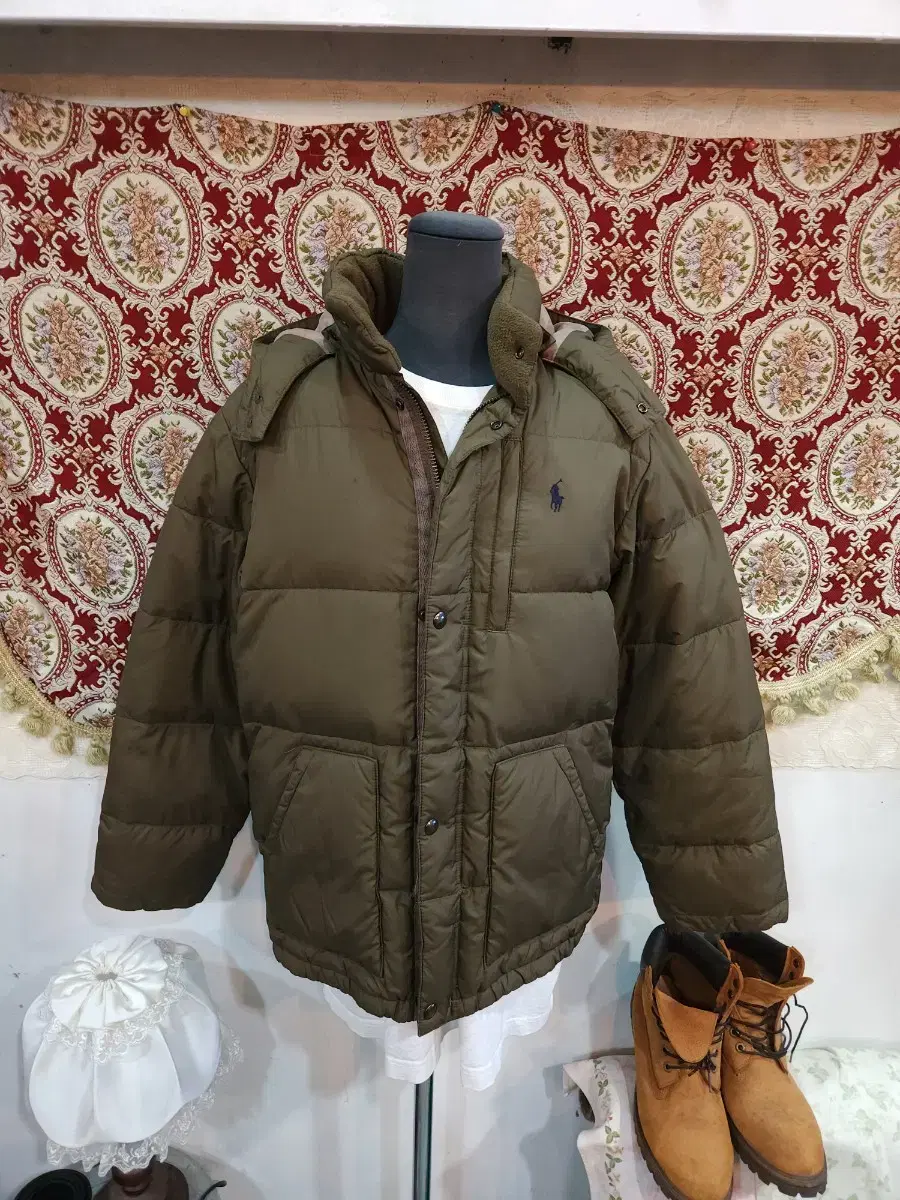 Polo Ralph Lauren Khaki duck down short padded jumper