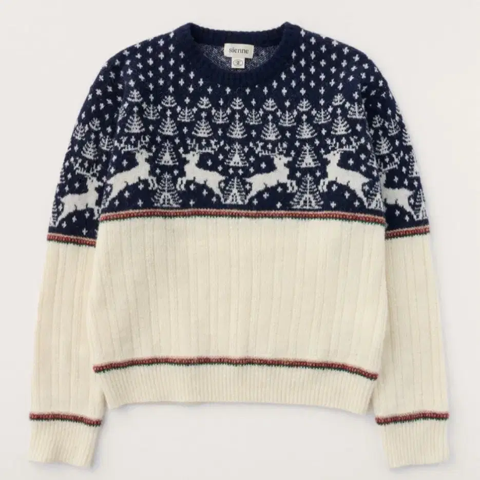 시엔느 Kevin Jacquard Knit_Navy 케빈 자카드 니트