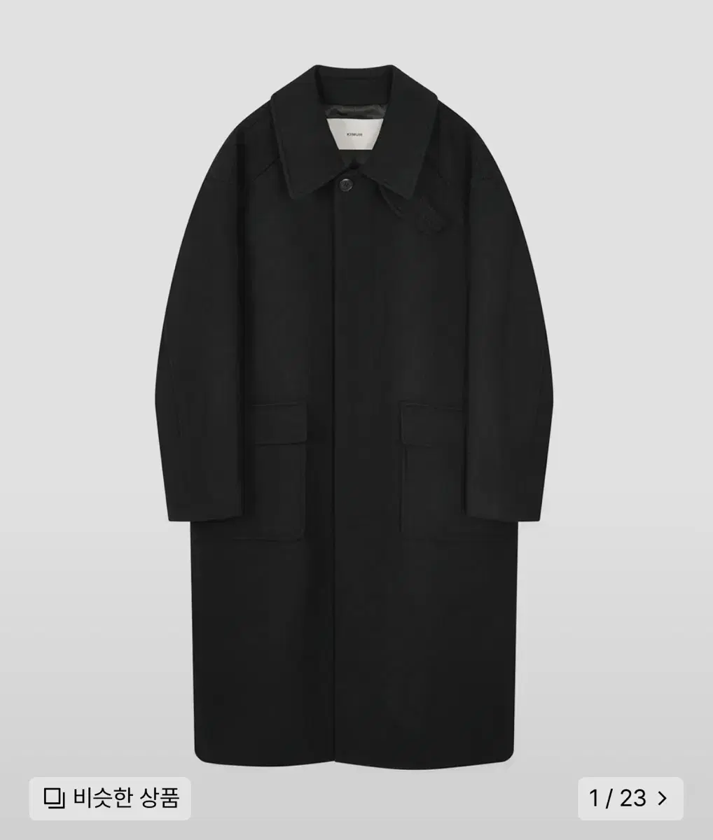 KEYMUIR Surplus Wool(WOOL) Semi Overcoat Balmacan_Black M