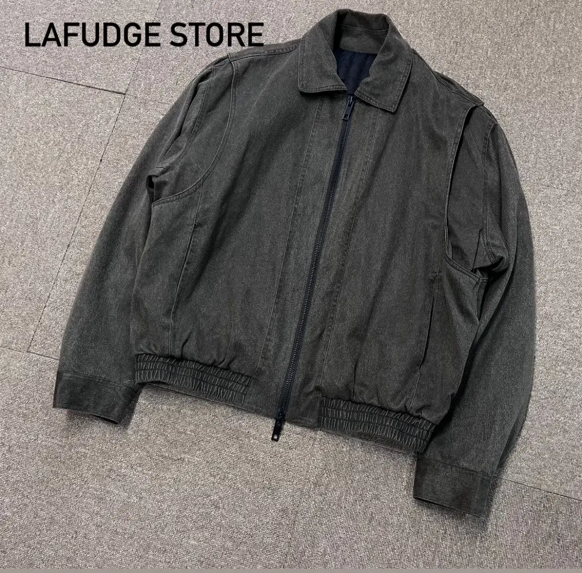 [Lapergestore Two-Way Suede and Leather Jacket