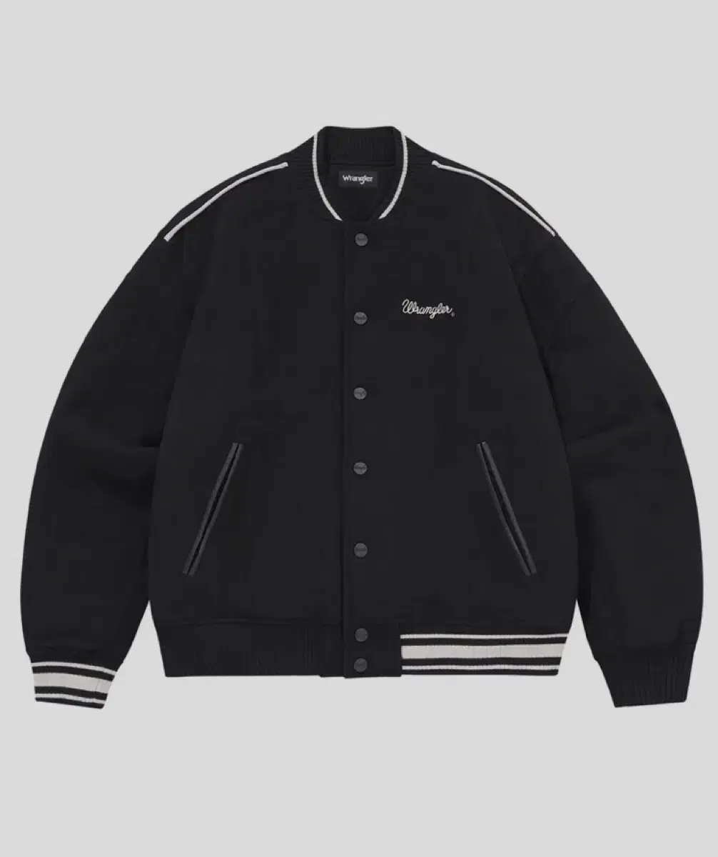 (XL) Wrangler Wool Varsity Jacket Black