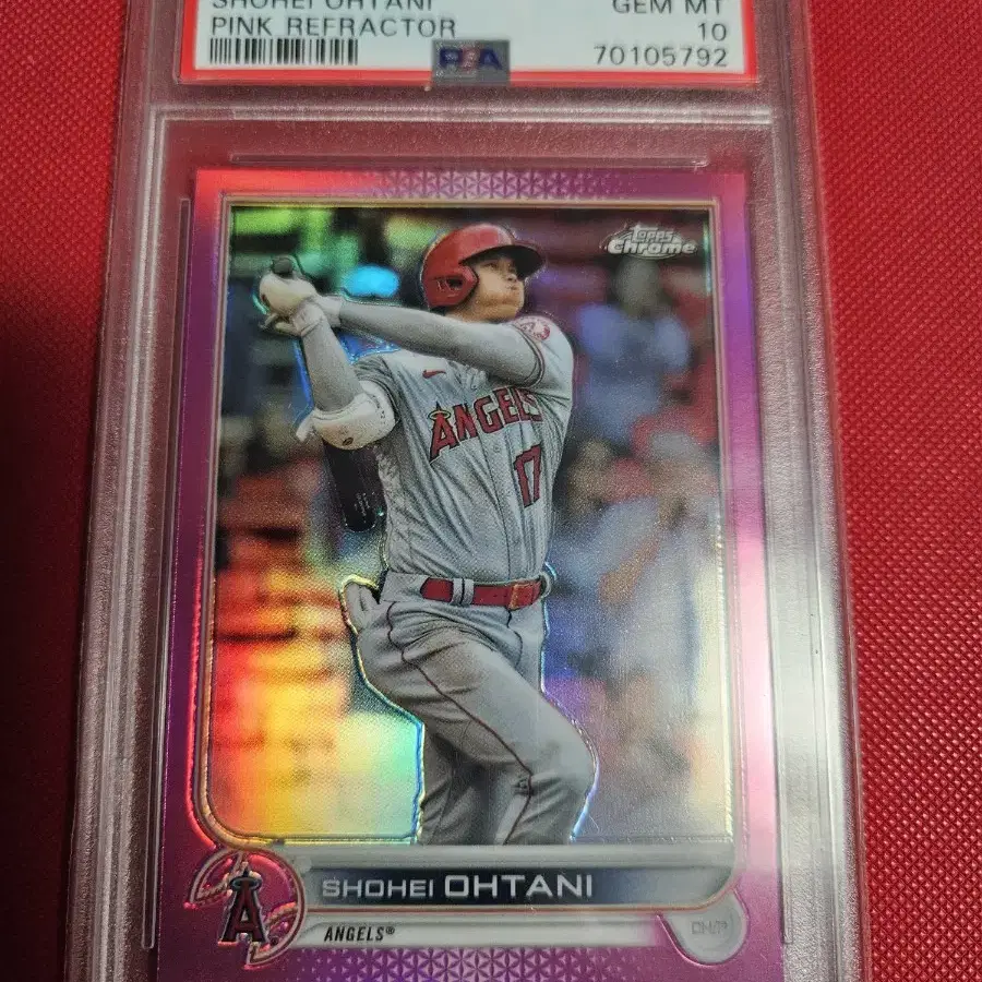 오타니 2022 Topps Chrome Pink 리플렉터 PSA 10등급