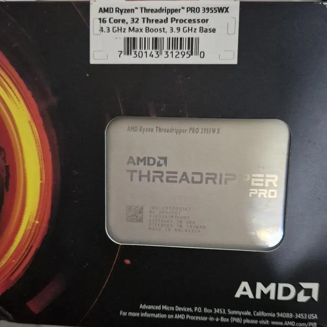 AMD Ryzen Threadripper PRO 3955WX 16-cor