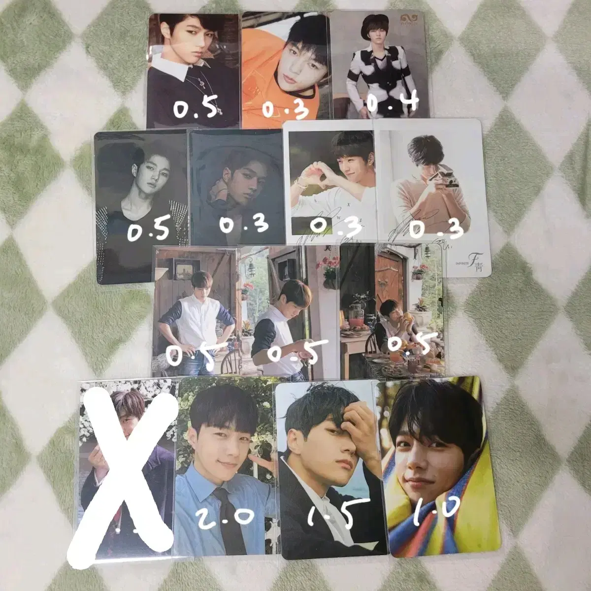 Infinite Beginnings Paradise album kit unreleased photocard Concert Numbers kim myungsoo l Photocard