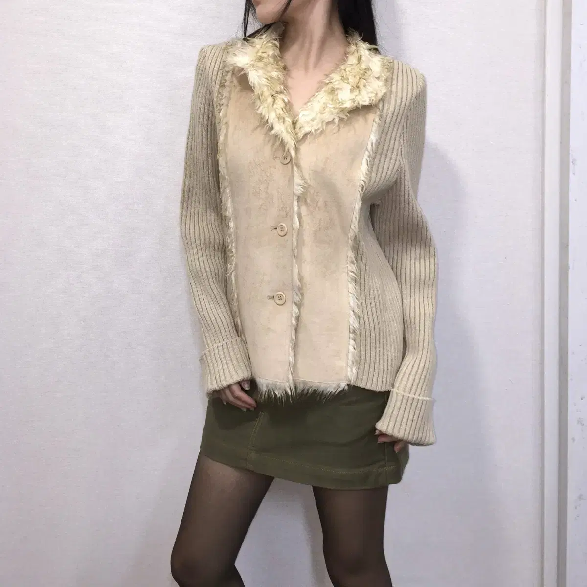 Fairy fur mustang cardigan