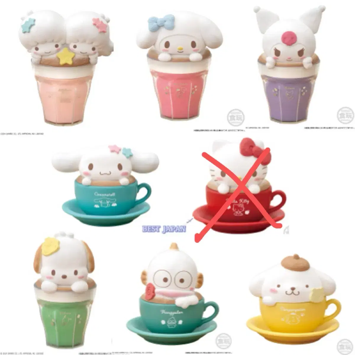 Sanrio Latte Art Case Figures in Bulk