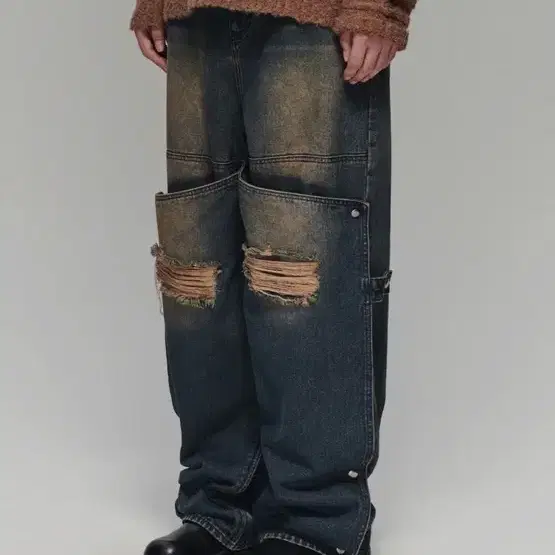 [구매] 메종미네드 AJOUTER SNAP DENIM PANTS