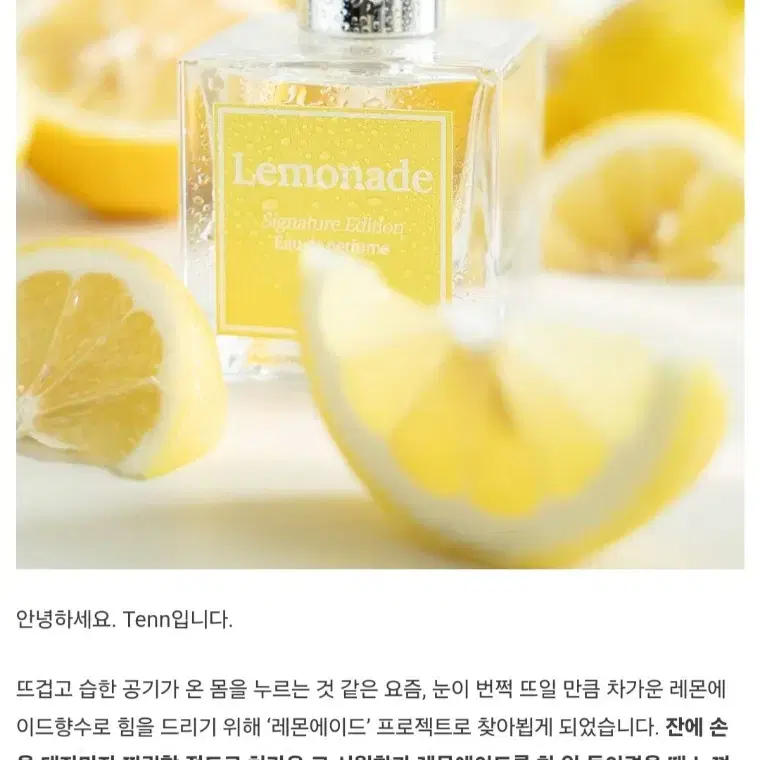 [텐Tenn] 레몬에이드 향수 (50ml)