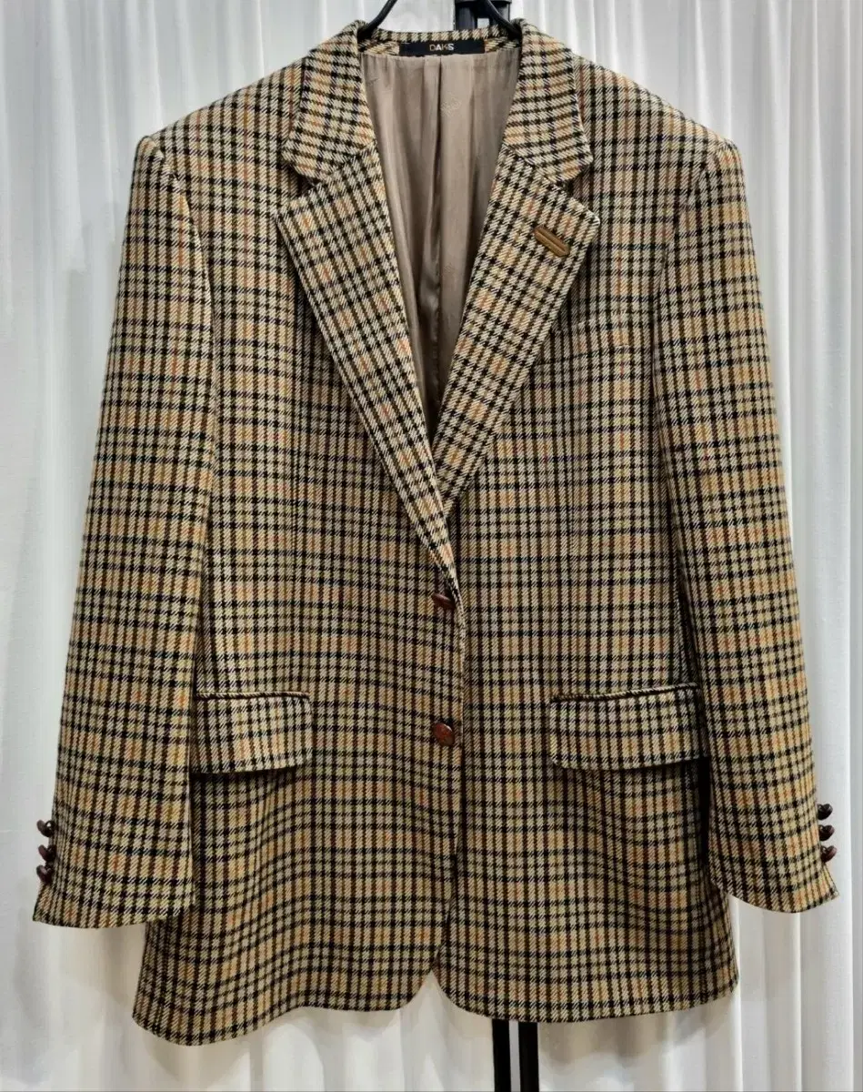 Daks Men's Cashmere Check Jacket100