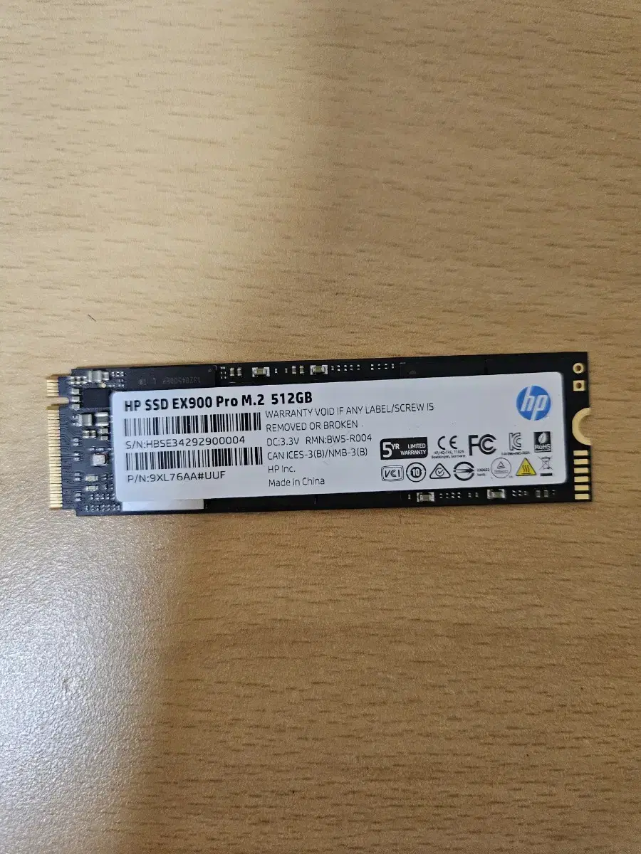 HP 512gb m.2 nvme ssd (ex900 pro)