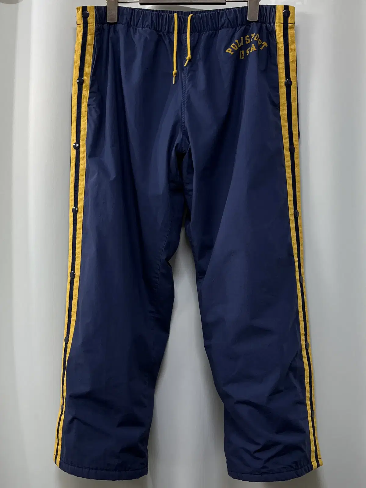 90's Polo Sport Basketball Purple Navy Side Training Wide Leg Pants