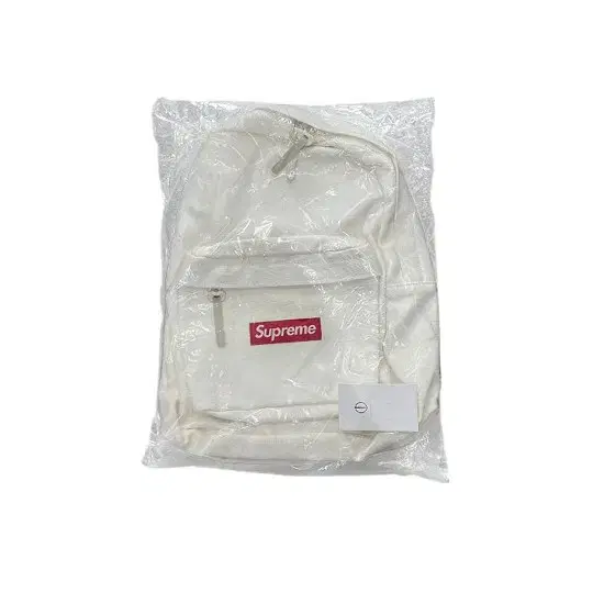 Supreme White Canvas Box 로고백팩