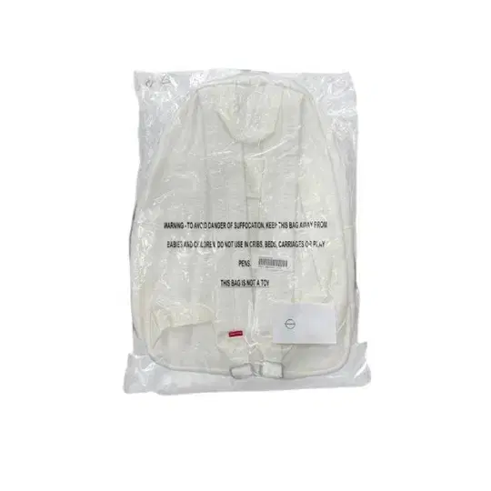 Supreme White Canvas Box 로고백팩