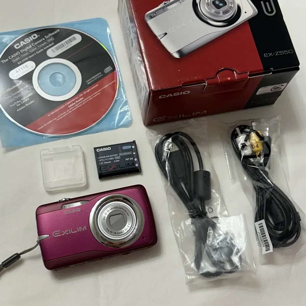 Casio ex-z550 카시오 차정원 디카 디지털카메라 핑크 풀셋