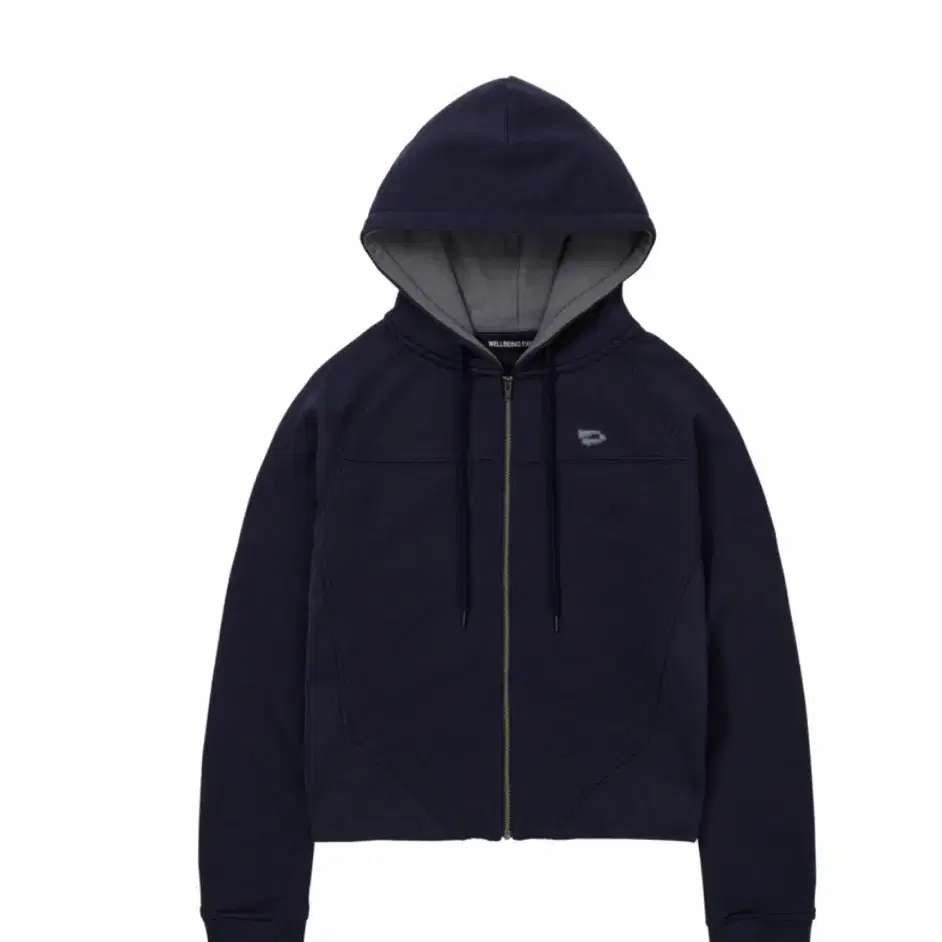 웰빙익스프레스 Fitted Crop Zip Up Navy 사이즈M