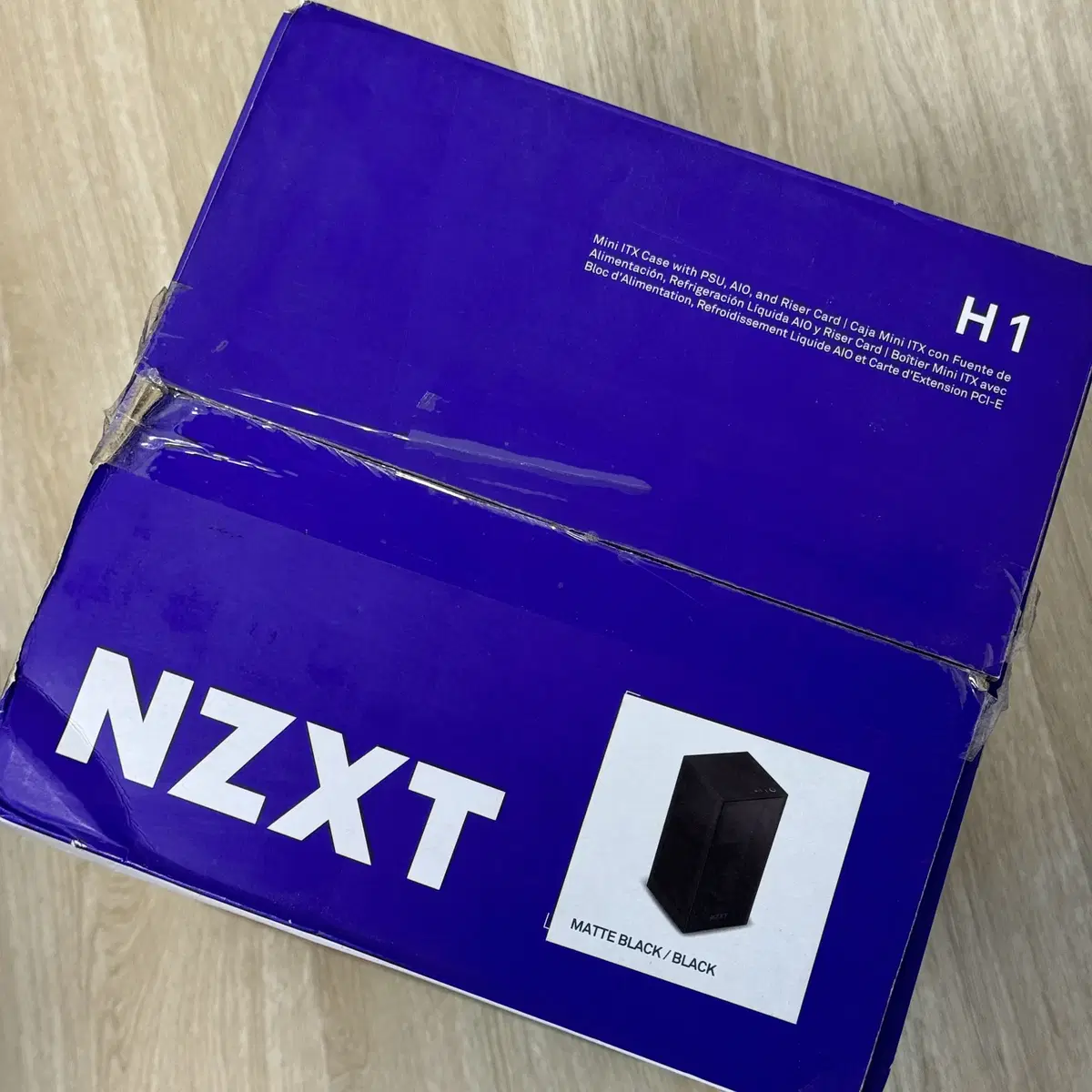 NZXT H1 V1 ITX 케이스 블랙 풀박스 파워 쿨러 라이저 포함