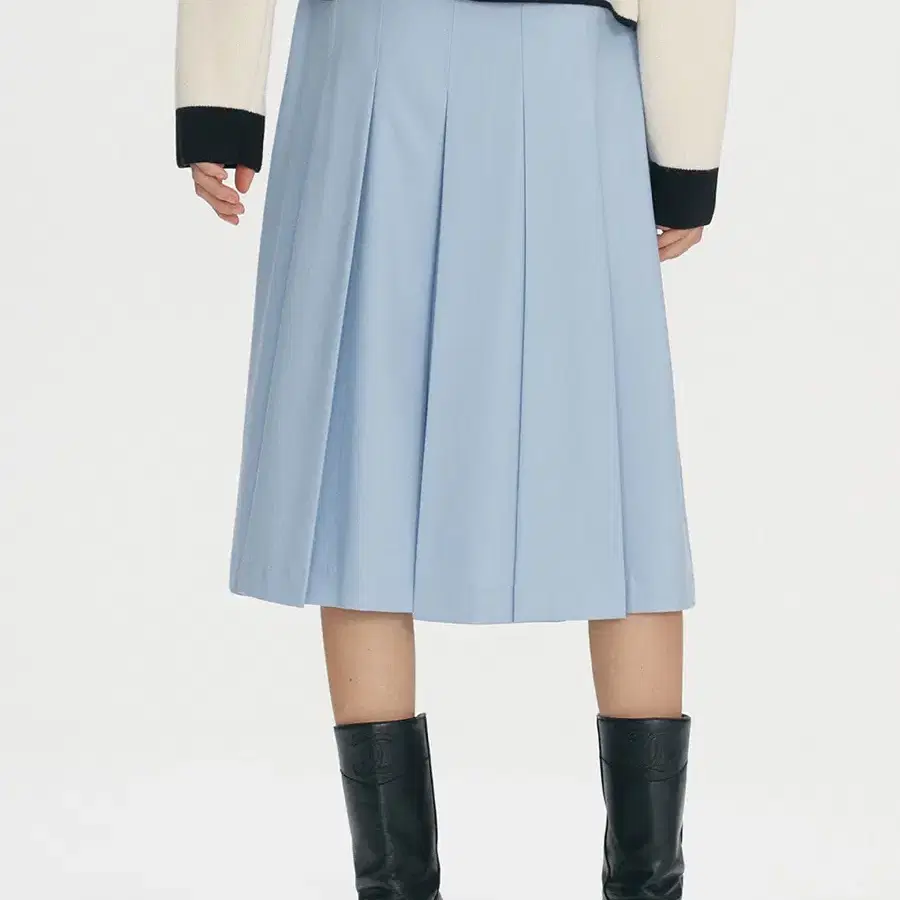 BEMUSE MANSION_Belted pleated skirt_34