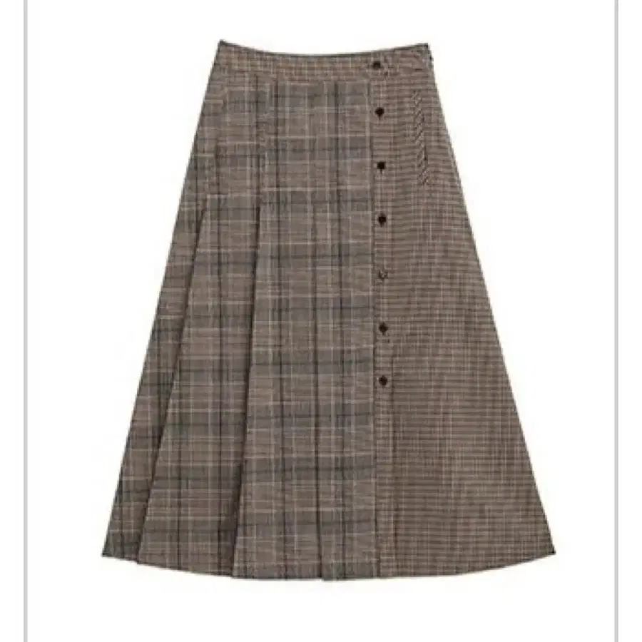 FRONTROW_Pleated Check Midi Skirt_2