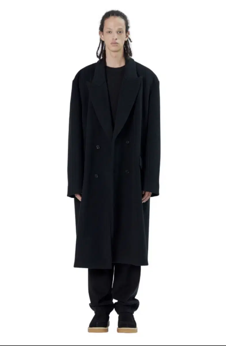 Brownfield Double-breasted Coat Black 1 size