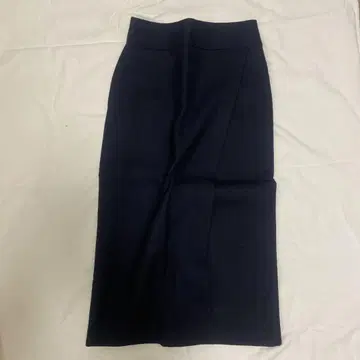 플란넬 타이트 스커트 네이비