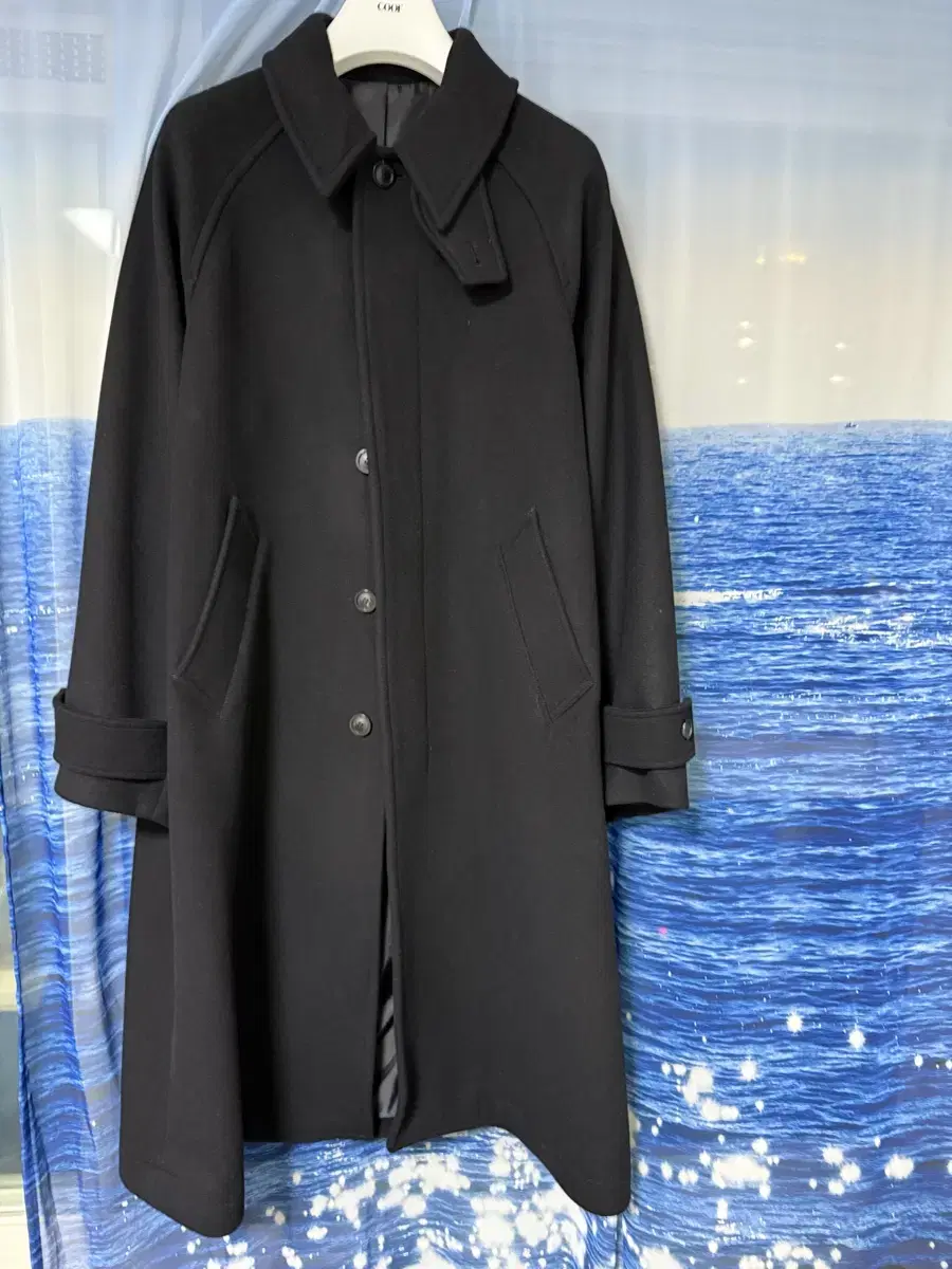 11/22 Only This Price Coors Bellandy Cashmere Blend Balmacan Coat XL in Black