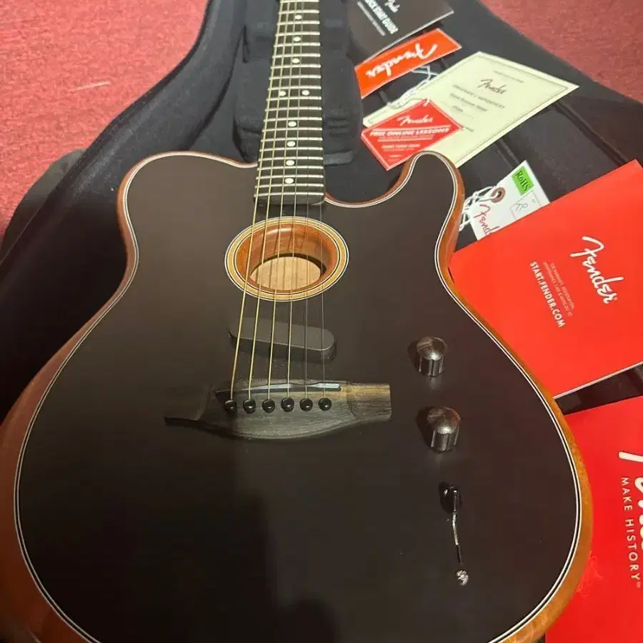 미펜 어쿠스타소닉 텔레캐스터 fender usa acoustasonic