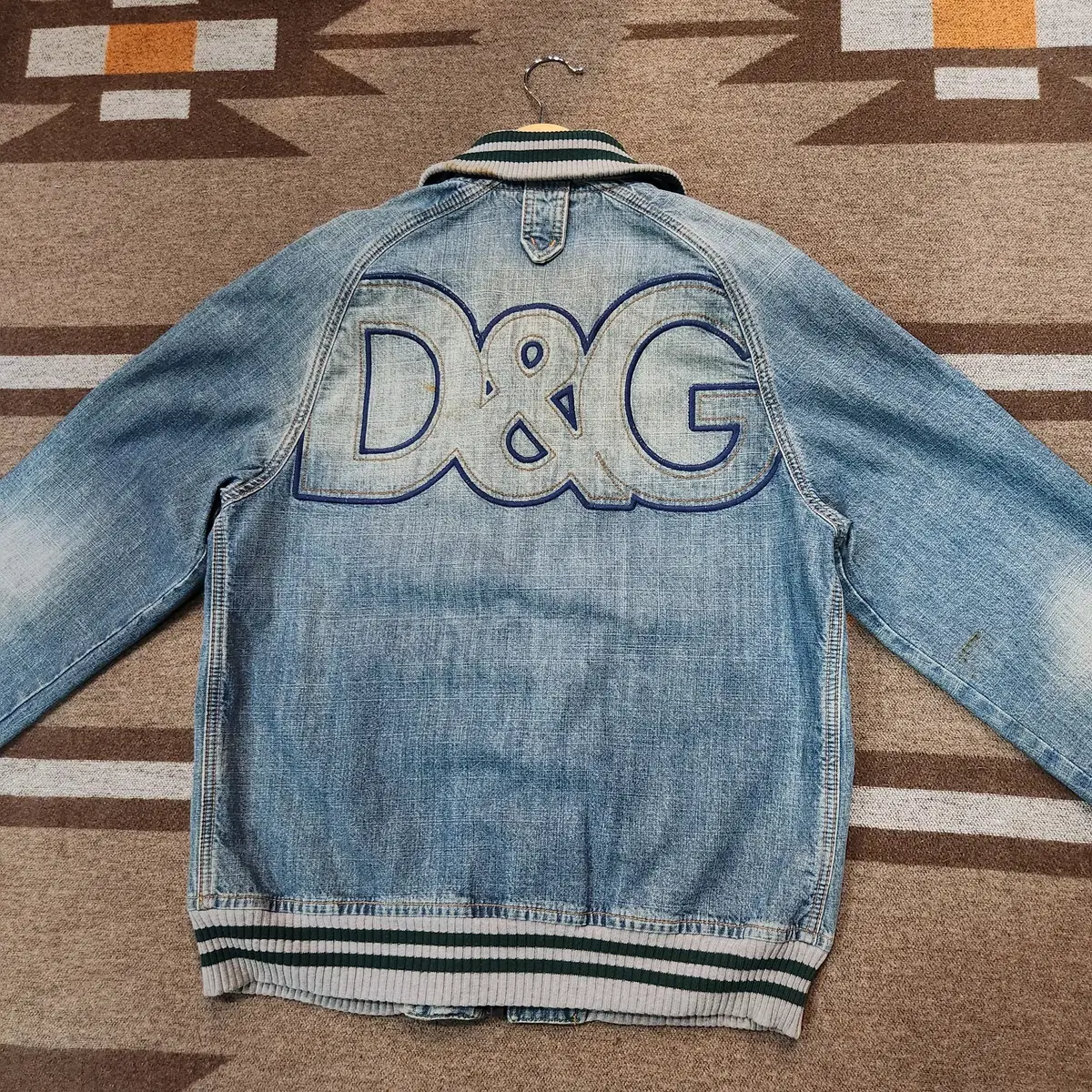 Dolce & Gabbana Y2K Denim Bomber Jacket L Vintage