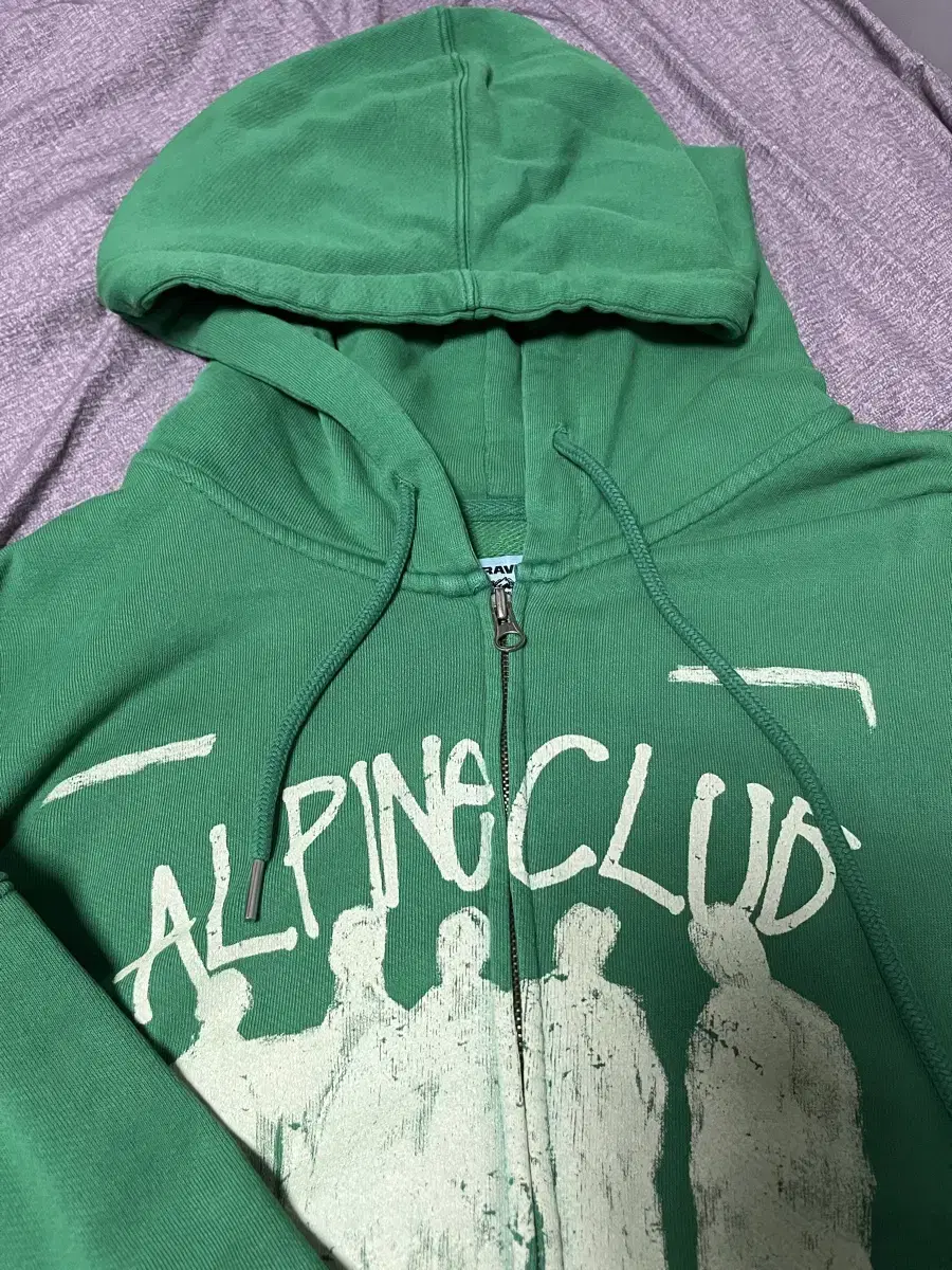 Travel Alpine Club Pigmented Hooded Zip-up Green L