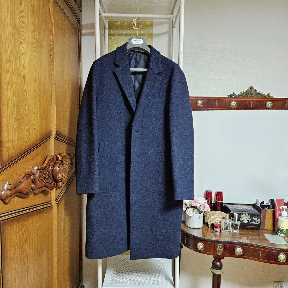 (almost new100~105) jia men's padded wool long coat