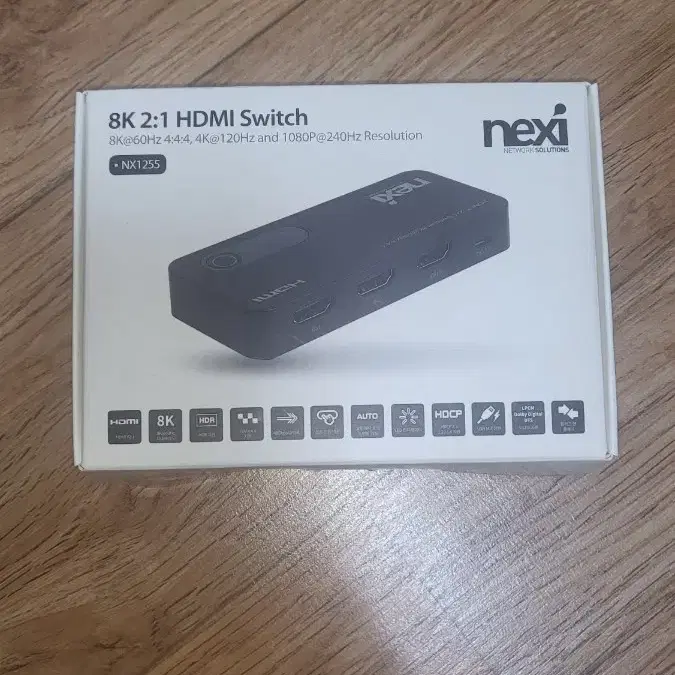 nexi nx1255 8k 2:1 hdmi switch 새거