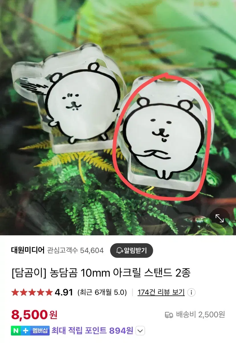 농담곰 아크릴스탠드 (침흘리는 애) 1종