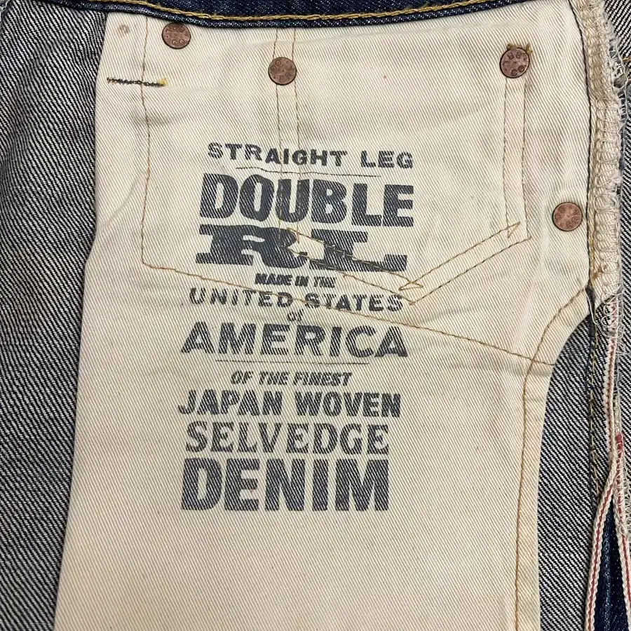 RRL HUTOMIMI SELVEDGE DENIM PANTS