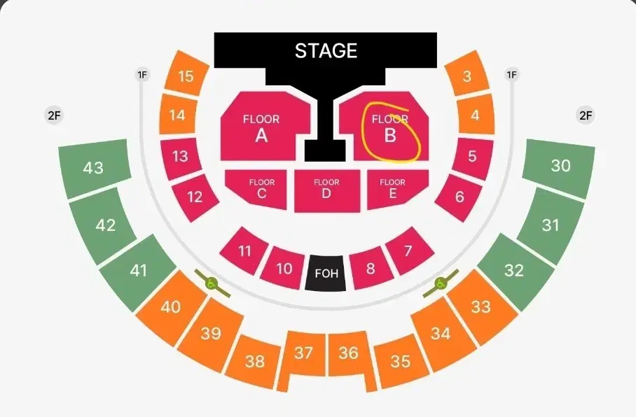 권진아 콘서트 12/13 FLOOR석 B열 단석