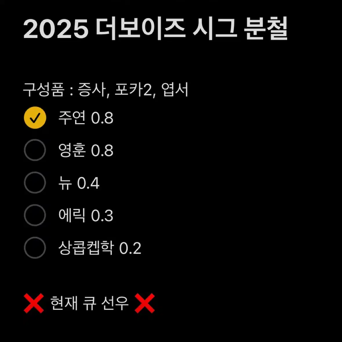 2025 더보이즈 시그 분철