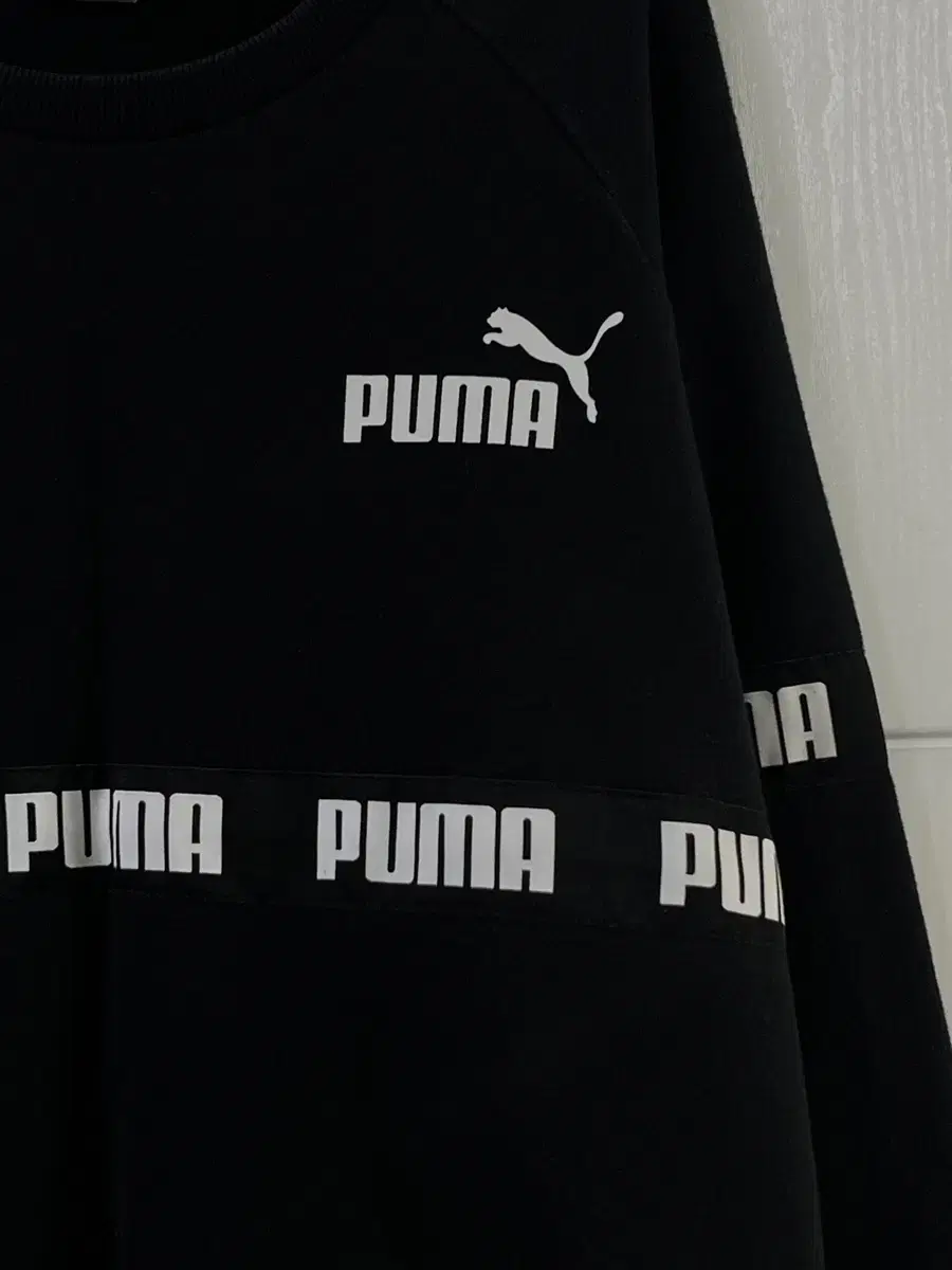 (L) puma 퓨마 남성 블랙 맨투맨 한번 착용